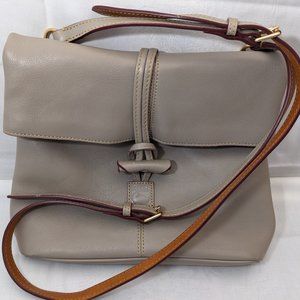 Fall Color Dooney & Bourke Florentine Med Toggle Crossbody Bag Leather  Ecru